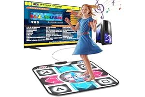 BEBAPOW USB Dance Mat for PC/Computer, Upgraded Dance Pad for Exercise & Fitness with Dancing Game Software, Compatiable with Win7/ Win10/ Win11, 7 Difficulty Levels for Kids/Adults (Pattern-2)