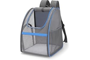 ALLSOPETS Plecak dla kota Przewoźnicy Torba Plecak dla psa Pet Oddychający Wygodny plecak dla małych kotów Szczenięta Psy do podróży Piesze wycieczki Kemping i do użytku na zewnątrz Niebieski