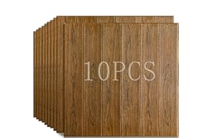 K&F-QIANZHI Panel De Pared 3D Imitación Revestimiento De Grano De Madera Cáscara De Ladrillo Panel De Ladrillo Fondo De Pantalla Sala De Estar Fondo De Cocina Decoración De Pared 10 Paquetes (Color : B)