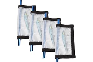 MOPHOEXII Fishing Lure Wraps 4-10 Pack Durable Clear PVC Lure Wrap for Fishing Rod Saltwater Hook Covers,Keeps Children, Pets and Fishermen Safe from Sharp Hook