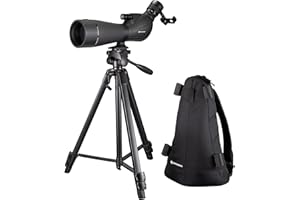 BRESSER TELESCOPIO TERRESTRE 20-60X80 SPOLUX Impermeabile C/Zaino e Treppiedi
