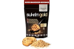 ‎SUKRIN SUKRIN Gold natürliche Alternative zu Brauner Zucker und Rohrzucker, kalorienfreier Zuckerersatz mit Erythrit Stevia Mischung, Zucker Ersatz, vegan, glutenfrei, Non-GMO, kosher, keto-freundlich, 500g