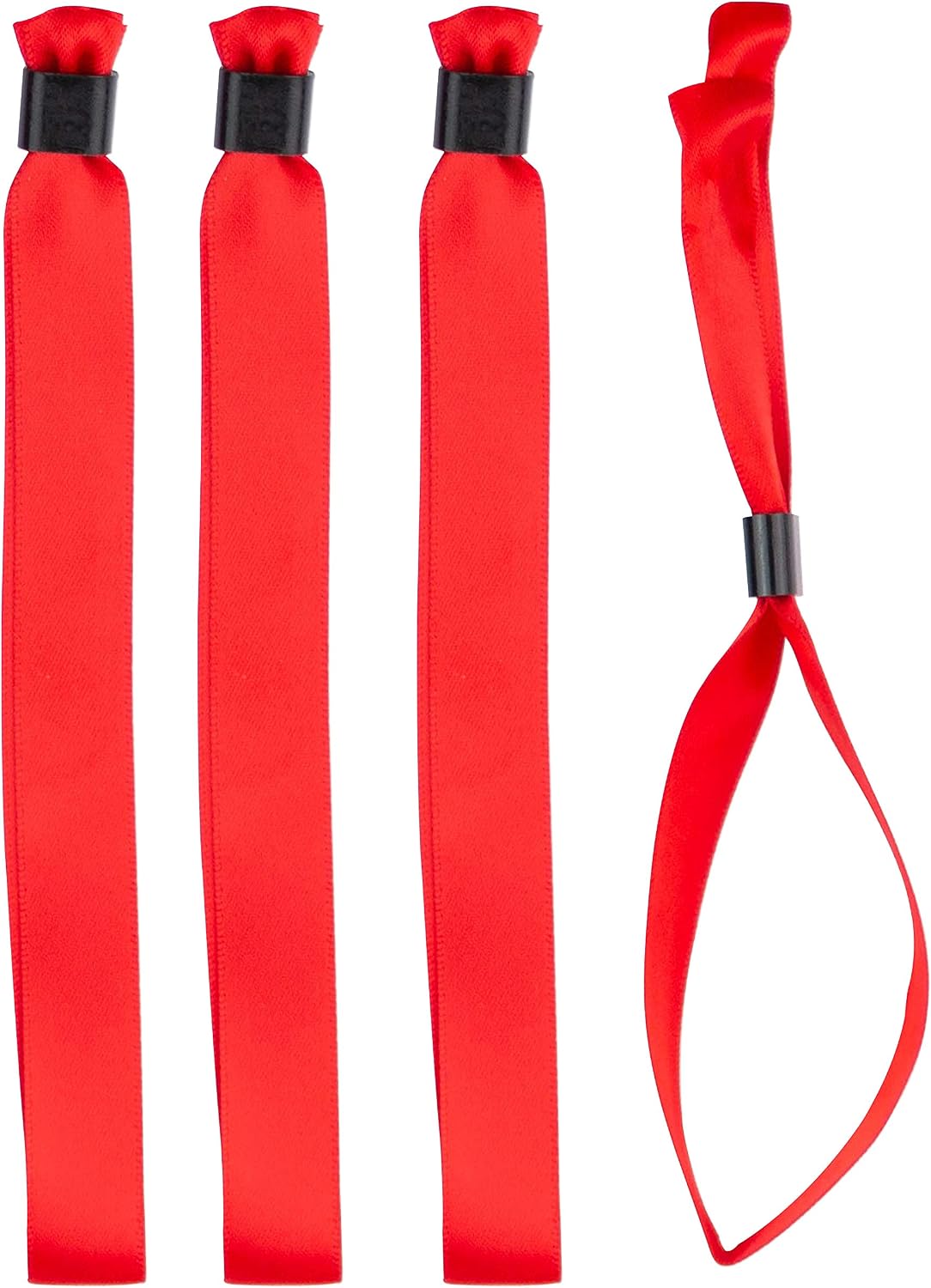 iboo – Pulseras de Tela cinta de raso - Pulseras Desechables de Identificación y Seguridad para Eventos, Fiesta - Cierre de Plástico Unidireccional.