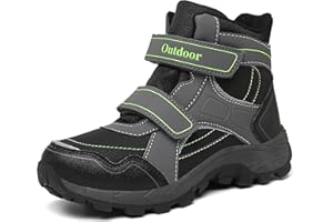 ZYLDK Kids Walking Hiking Boots Lightweigh Winter Warm Snow Non-Slip Outdoor Climbing Shoes