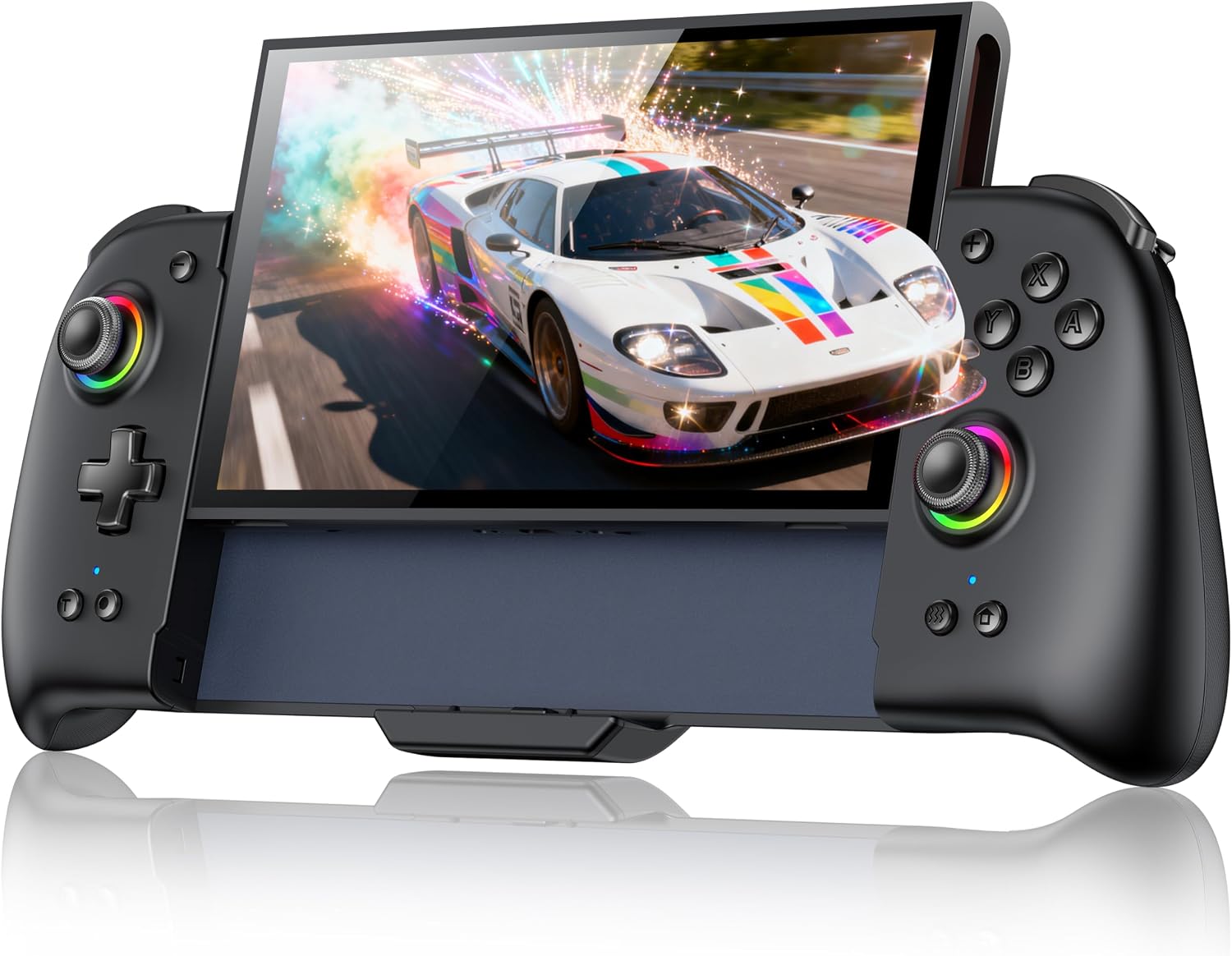 Mando inalámbrico Switch 2, mando pro con joystick de efecto Hall, mando de una pieza para Switch 2 Joy Con, mando de repuesto con RGB/4 ranuras para tarjetas/eje giroscópico/Turbo/Vibración dual