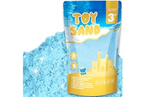 NiToy 1kg Kinetischer Sand, Magic Sand für Kinder, Nachfüllpackung für sensorisches Sandkastenspielzeug, ideal für kreatives Indoor-Sandspiel (Hellblau)