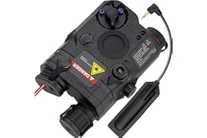 Zhongren Tactical PEQ Box PEQ-15 Battery Case Red+ White LED Flashlight for Airsoft Paintball Hunting AEG GBB CQB