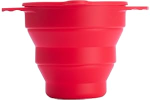 RUBY CUP Ruby Clean - Foldable Menstrual Cup Steriliser - RED - Fits Most Menstruation Cups - Microwave/Oven Steriliser, Sanitiser, Disinfecting (Cup not Included) - Collapsible Silicone Cleaner