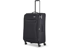 Travelite 4-Rad Koffer Größe L Weichschale, Gepäck Serie Chios mit Dehnfalte + Kantenschutz, Trolley in Zeitloser Optik, 78 cm, 90-97 Liter