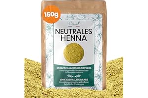 ‎VIRHEA VIRHEA® Neutrales Henna 150g - Farbloses Henna für für Gesundes, Strahlendes Haar und Haut - Ideal für Anwendungen - Vegan und ohne chemische Zusatzstoffe Cassia Obovata