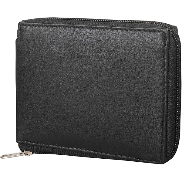 Portafoglio RFID Con Portamonete In Pelle