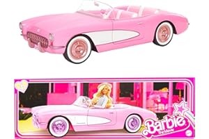 Barbie The Movie - Corvette, Signature Coche Vintage de colección de la película muñecas, vehículo de Juguete de colección, +3 años (Mattel HPK02)