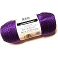 Soft & Shiny Yarn by Loops & Threads - 1 Skein - 6 Ounces - 311 Yards - Purple