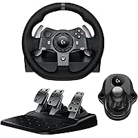 Logitech G920 Driving Force Racing Wheel & Pedals Plus Gear Shifter Bundle (Xbox One & PC) UK-Plug