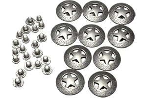 DYNAMIC NUTRITION DyNamic 10Pcs Conchos In Pelle Craft Texas Star Sella Occidentale Rodeo In Pelle Tack Leathercraft Accessori