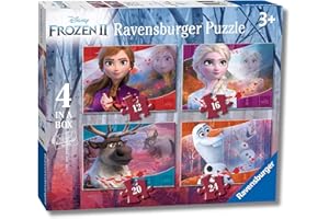 Ravensburger - Puzzles Disney Frozen 2 4 Pack | Puzzle Bambini 3 Anni In Su | Regalo Bimba 3 Anni In Su 72 Pezzi | Puzzle Bambini 19 X 14 Cm | Puzzles Stitch Bambina