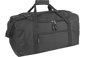 TRAIL MAKER 20 Inch, 40 Liter Duffel Bag for Men, Women, Teens – Travel Weekender Overnight Carry-on Shoulder Duffel Tote Bag (Black)