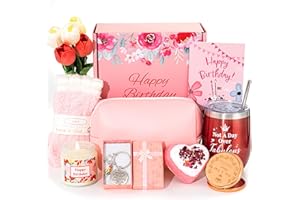 BEYOTINY Birthday Gifts for Women,Happy Hamper Basket for Her,Unique Pamper Box Gifts Ideas for Female, Ladies Presents for Mum Best Friends Sister Wife Grandma Daughter Niece Coworker