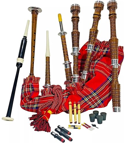 Grand Highland Rosewood Mackenzie Air Bagpipe Bag with Hard Suitcase/Scottish Bagpipes with Silver Fitting Grand Highland Rosewood Mackenzie Air Bagpipe Bag with Hard Suitcase/Scottish Bagpipes with Silver Fitting