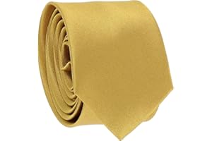 CRAVATESLIM Cravate Fine Couleur Unie - Cravate Homme Coupe Slim Moderne - 5cm à la Pointe - Accessoire Chemise pour Mariage, Cérémonie