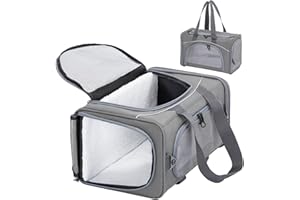 Petsfit Torba transportowa dla kota, torba transportowa psów i kotów, składana, na podróż, torba lotnicza, 42 x 22 x 28 cm