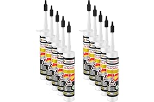 Isolbau Fix-Power Mounting Adhesive - 10 x 480 g Polystyrene Liver, Power Adhesive, All-purpose Adhesive, Building Adhesive for Indoor and Outdoor Use - 200 kg / 10 cm - White