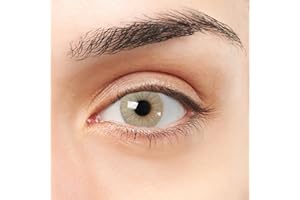 LENTES DE CONTACTO VIP Jaspe VIP Lentilles De Couleur vert très clair design super naturelle 2 Lentilles annuelles sans correction + étui, pincette et bâton applicateur