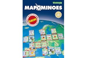 WILD CARD GAMES MAPOMINOES EUROPE – The Ultimate Geography Game – Fun and educational travel card game for kids teenagers and adults. Like dominoes with maps.