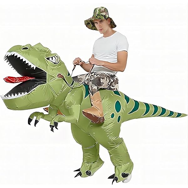 T-Rex Bicycle Costume For Adults - Rideable Halloween Dinosaur Costume - View #2