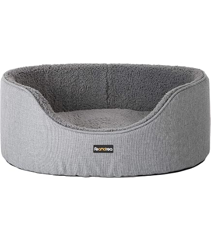 Cuccia Ferplast Dandy Per Cani E Gatti - Ovale, Cuscino Rimovibile, Cotone, Marrone 45x35x13 Cm - Foto 3