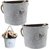 Hanging Flower Pot Metal Vase Wall &ndash; Semicircular Hanging Planters Balcony Flower Hanging for Indoor Outdoor Home Wall Decora
