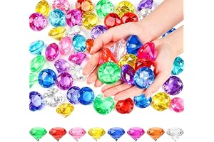 GIUSOBG Flerfärgade glänsande akrylstrass, 30 st 30 mm dekorativa kristallstrass, genomskinliga ädelstenar, för bröllopsdekoration, vasfyllningar, bordsdekoration