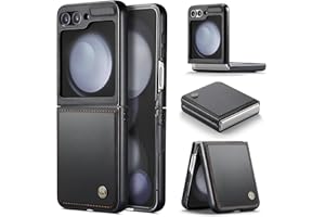 Phernykas Handyhülle für Samsung Galaxy Z Flip 5 Klapphülle, Leder Wallet mit Standfunktion und Kartenfächern Cover Samsung Galaxy Z Flip 5 360 Grad hülle Stoßfeste Flip Case (Schwarz)