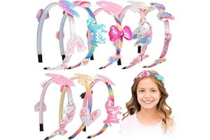 BUYUPOP Haarreifen Mädchen - Geschenk für Mädchen Bastelset Kinder ab 6 Jahre - Haarschmuck Mode Mädchen, Schulanfang Kindertag Geburtstag Geschenk Mädchen 4 5 6 7 8 9 Jahre, Einhorn Haarschmuck