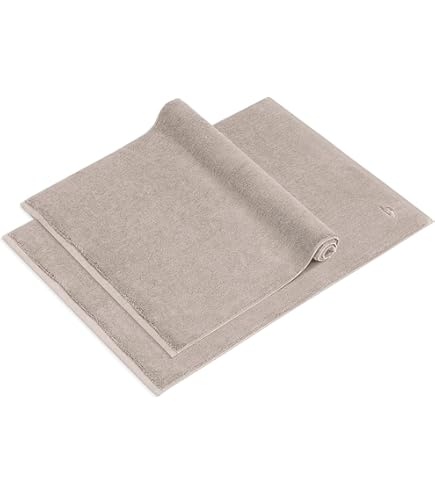 herzbach home Premium badmat PURA | 60 x 90 cm extra groot | 100% katoen | extra zacht | Badmat | Kleur: zandgrijs