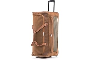 FLYMAX 30" Large Suitcase Faux Leather Lightweight Luggage Travel Trolley 100L