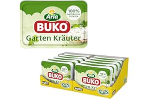 Arla Buko Gartenkräuter Frischkäse | 10x 200g | 100% natürliche Zutaten | Ohne Konservierungsstoffe, Verdickungsmittel und Geschmacksverstärker
