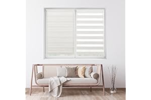 ECOMMERC3 | Estor Enrollable Noche y Día Sin Taladrar Tamaño 52x180 - Estor Easyfix SIN Herramientas Tamaño Tela 49x175 - Estor Noche y Día Lino