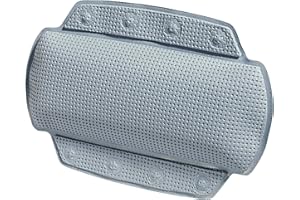 Spirella Poduszka do wanny "Alaska Grau" z 8 przyssawkami, antybakteryjna, antypoślizgowa, 23 x 32 cm, nadaje się do prania, Made in Germany