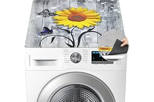 SANLIUSANJIU Waschmaschinenauflage, 60 x 60 cm Waschmaschinenauflage Rutschfest, Waschmaschinen Staubschutz, Waschmaschine Bezug mit Muster abdeckung, für Waschm Aschine, Kühlschrank, Küchen