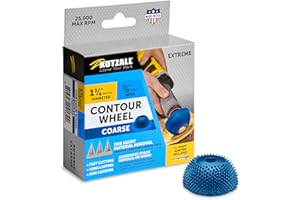 Kutzall Rueda de Contorno Extremo, 1-3⁄4" (44.5mm) Dia. X 3⁄8" (9.5mm) de diámetro, grueso - Accesorio de amoladora de troquel para tallar madera para Bosch, Milwaukee, DeWalt