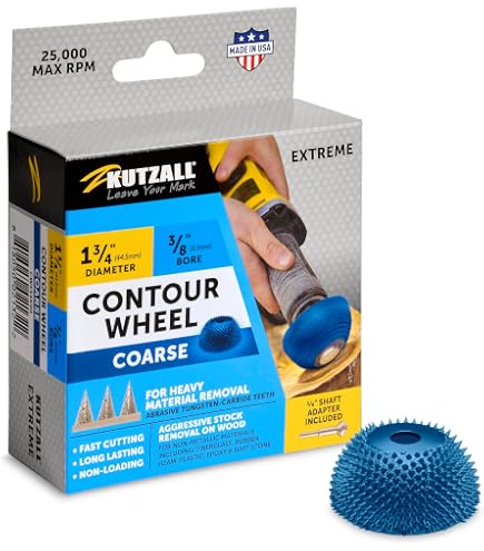 Kutzall Drehfräser-Set 3-teilig – 1/4 Zoll Schaft, Fein, Wolframkarbid, Für Holz & Co., Kompatibel Mit Bosch, DeWalt, Milwaukee