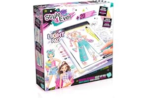 Canal Toys - Style 4 Ever - Le Studio de Mode Lumineux pour Enfants de 6 Ans+ - Activité Manuelle - Idée Cadeau pour Donner Vie à tes Croquis Grâce à ta Tablette Lumineuse - OFG 320
