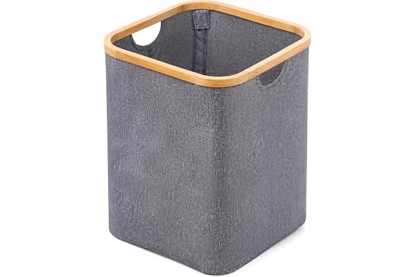 Chingcoo papperskorg papperskorg kontor papperskorg öppen vikbar soptunna för hemmakontor, arbetsrum, sovrum 33 × 33 × 38 cm