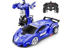 SIMPIM Remote Control Car Kids, Toys for 3-10 Year Old Boys,360° Rotating,RC Stunt Car, 4WD 2.4 Ghz Remote Control Car, Transform Robot Birthday Gift Age 3 4 5 6 7 8-12 Year Old Boys Girls
