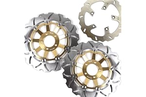 Arashi Front Rear Brake Discs Rotors for KAWASAKI ZRX1200 ZRX1200R ZRX1200S 2001-2006 Brake Disks Motorcycle Accessories ZRX 1200 R S 2002 2003 2004 2005 Gold ZRX1100 1999 2000