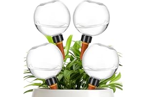 AODEJOY 4 Pcs 500ml Ball Shaped Automatic Watering Device, Plant Watering Globes, Glass Water-ing Spike, Portable Lazy Water-ing Foreign Device, Water Dripper Globes for Home Indoor Outdoor Balcony Dormitory
