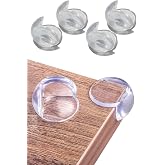 BUFFER&reg; Bebek &Ccedil;ocuk Yumuşak ve Esnek Dairesel Şeffaf Yapışkanlı G&uuml;venlik K&ouml;şe Koruyucu (4 Adet)