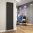 ELEGANT Vertical Flat Panel Double Column Designer Wall Radiator 1800 x 456 mm Anthracite Bathroom Heater Central Heating Perfect for Kitchen, Hallway, Living Room