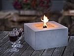 Beske-Betonfeuer mit 'Dauerdocht' | Größe 24x24x13 | Wiederbefüllbare Gartenfackel | 'Unendliche' Brenndauer durch...